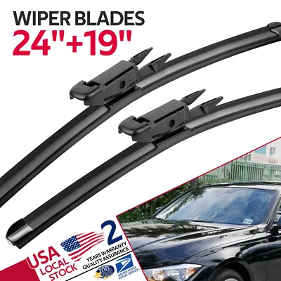 Juego de limpiaparabrisas sin soporte de 24" y 19" para BMW 328i GT xDrive 14-16 Foto 1 de 4