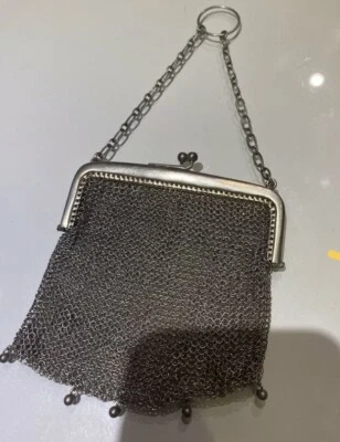 Borsetta Borsello Stile Liberty In Argento 800 Perfetta Primi 900 - Immagine 1 di 4