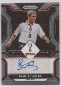 Firmado Paul Scholes 2022 Panini Prizm Copa Mundial Qatar Inglaterra Autógrafo Automático SPS - Imagen 1 de 2