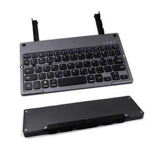Portable Rechargeable foldable Wireless Bluetooth keyboard mute Supportable mini - Picture 1 of 13