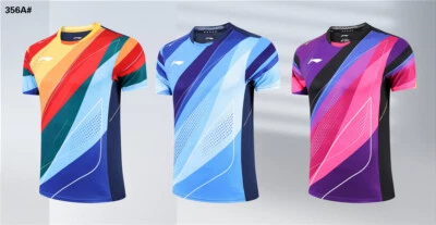 Adult Kid Li-Ning Sports Short Sleeve Tops Tennis Clothes Badminton Wear T-SHIRT - Image 1 of 4