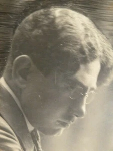 Young Mans Profile Artsy RPPC Antique Real Photo Postcard - Picture 1 of 3