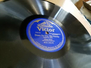 78RPM Victor Olive Kline - Doan Ye Cry, Ma Honey / Flow Sweet Avon, sharp E-EE- - Bild 1 von 7