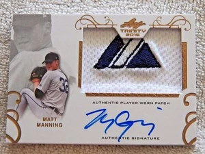 Detroit Tigers Matt Manning 2016 Leaf Trinity Majestic Jersey Patch Auto Card - Foto 1 di 1
