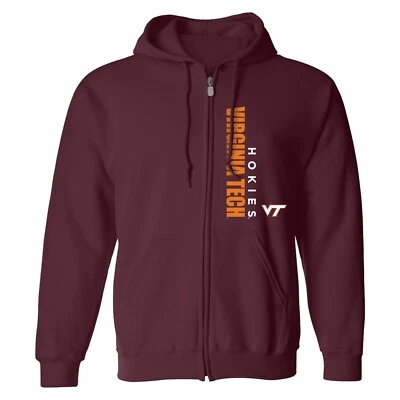 Virginia Tech Vertical Block LC Zip Hoodie - Maroon - Image 1 of 4