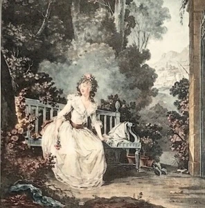 Romántico Amor Enloquecido Estampados Antiguos Mujer Jean François Janinet Edición 1910 - Imagen 1 de 3