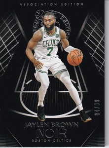 2019-20 Panini Noir Boston Celtics Jaylen Brown Base Association Edition 84/99