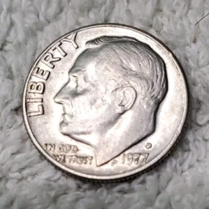 1977 Filled D Mint Error Roosevelt Dime - Picture 1 of 2
