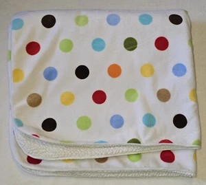 Circo White Multi Color Polka Dot Baby Blanket Sherpa Target - Picture 1 of 3