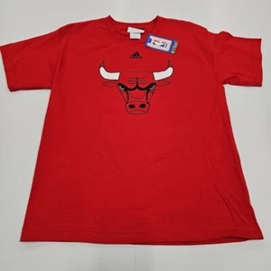 NWT Chicago Bulls Red NBA Basketball Adidas T-Shirt Youth Large New With Tags - Picture 1 of 8