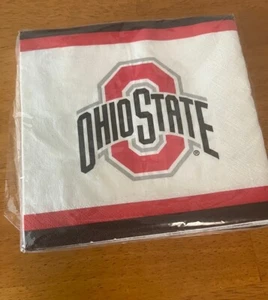Servilletas de fiesta deportivas universitarias Ohio State Buckeyes NCAA (paquete de 20) - Imagen 1 de 2