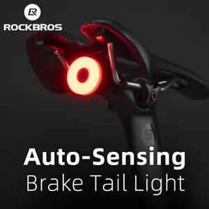 ROCKBROS Rear Bike Light Smart Brake Alert Saddle light Cycling Tail Flashlight - Picture 1 of 6