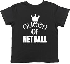 Queen of Netball Childrens Kids T-Shirt Boys Girls