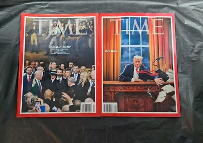 DONALD TRUMP 2024 INAUGURATION Time Magazine Feb 10 Issue 47th (2 Pack) On Hand  - Image 1 of 4