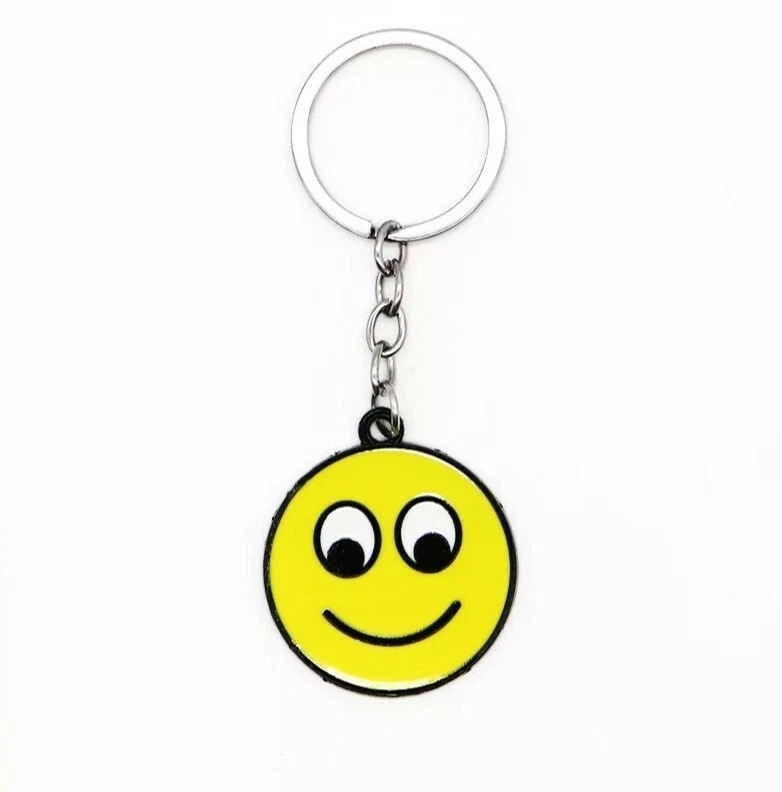 PORTACHIAVI EMOTICON EMOJI FACCINA IDEA REGALO DIVERTENTE ACCESSORI - Immagine 1 di 1