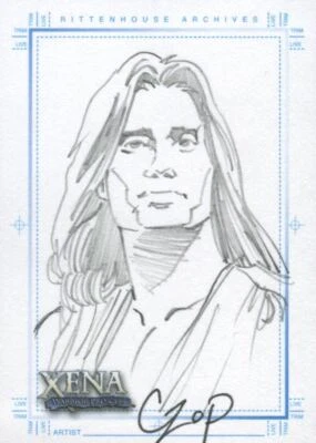 Xena Art & Images Sketch Card by John Czop Hercules - Image 1 of 2