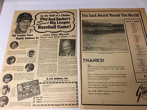 GIGANTES BÉISBOL Y MICRÓFONOS PUBLICIDAD DEL PERIÓDICO DEPORTIVO 1951 - Imagen 1 de 5