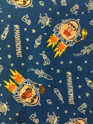 BTY MR POTATO HEAD MASHTRONAUT ON BLUE BY CAMELOT KIDS TOY COTTON FABRIC YARD - Image 1 of 4