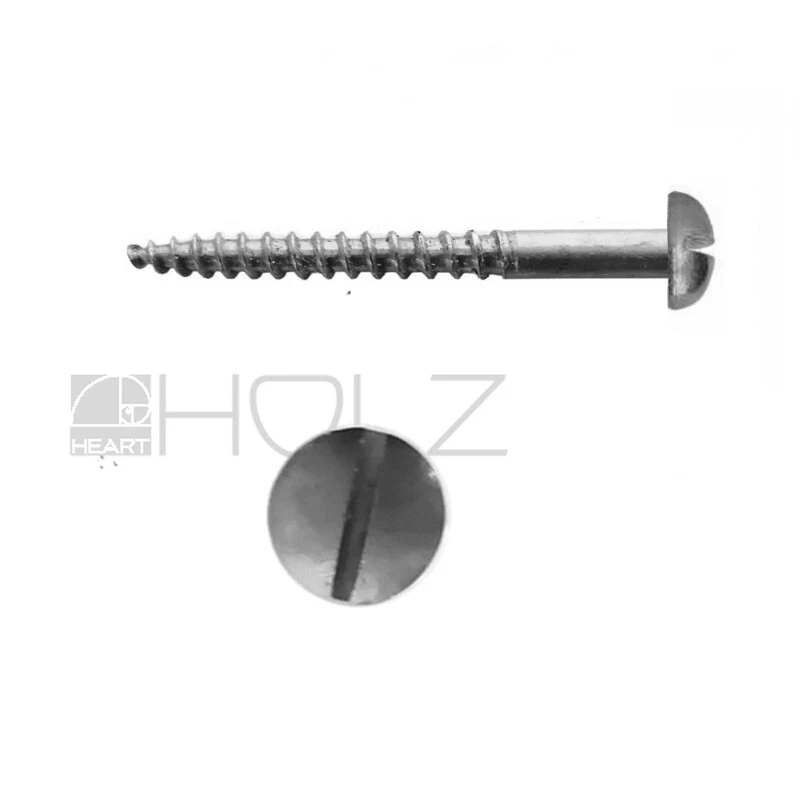 4er Set Legno Vite Taglio Ottone Testa a Lente Semi Tonda Lente din 96 - Immagine 1 di 1