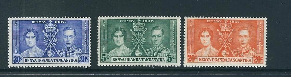 Kenya, Uganda, Tanzania SC # 60-62 Coronation Issue , 1937 . MNH - Image 1 of 1