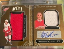 2016-17 Black Diamond Rookie Booklet Relics Anthony Mantha  /49 Gold Auto