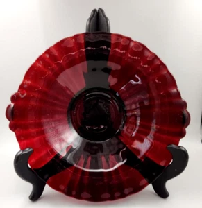 Anchor Hocking Old Cafe Round Tray Ruby Red 8" - Picture 1 of 3