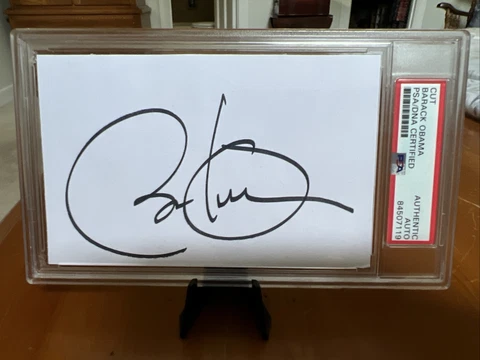 Barack Obama Signed Autographed Cut AUTO PSA/DNA AUTH 44th President USA Cover