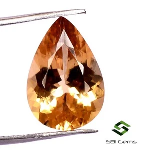 Gemas sueltas de la mejor calidad de corte de pera de morganita natural certificadas de 14x9,50 mm - Imagen 1 de 10