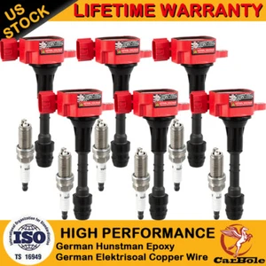 6 Pack Ignition Coil & Iridium Spark Plug For Nissan Frontier Pathfinder Maxima - Picture 1 of 15