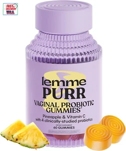 Purr Vaginal Probiotic Gummies for Women - Balanced Ph, Healthy Odor, Yeast Bala - Picture 1 of 12