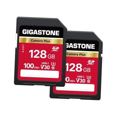  128GB SD Card 2-Pack, Camera Plus, UHS-I U3 Class 10 SDXC 2 x 128GB Cards - Image 1 of 4
