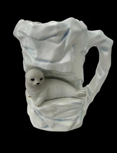 1980 OCI/FITZ & FLOYD FOAL ON A FROZEN ICE MOTIF GLACIAR JARRA PINTADA A MANO - Imagen 1 de 8