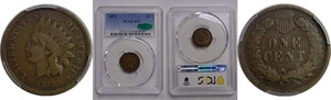 1872 Indian Head Cent   PCGS F-12  CAC - Picture 1 of 3