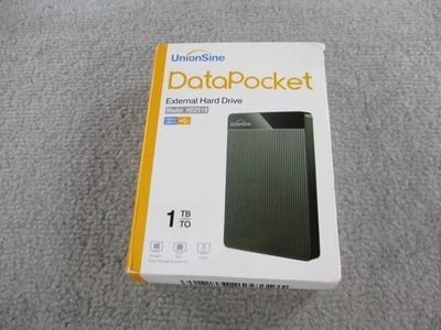 NEW UnionSine Data Pocket External Hard Drive 1 TB Black Portable - Image 1 of 2