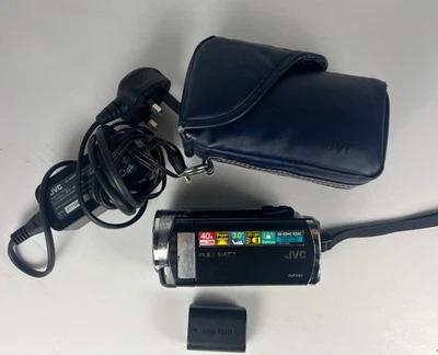 JVC Everio GZ-E205BEK HD Camcorder With Charger Plus Case SPARES REPAIRS - Image 1 of 4