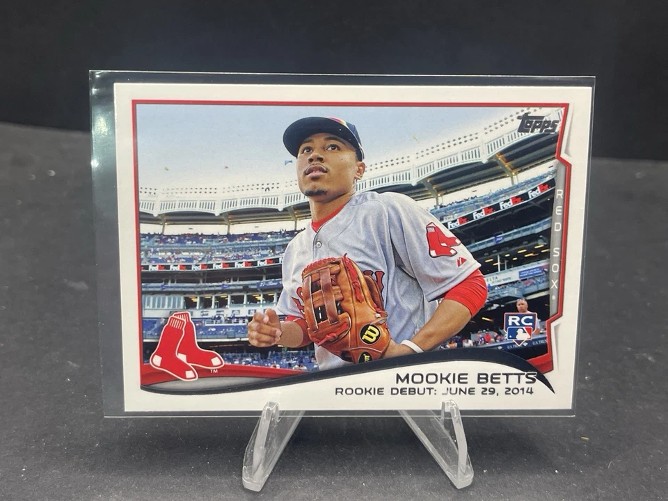 2014 MOOKIE BETTS TOPPS UPDATE BASEBALL DEBUT ROOKIE CARD #US301 RC HOT - Image 1 of 2