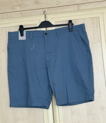 Marks And Spencer Blue Smart Casual Summer Cotton Chino Shorts Mens Size W42 42 - Image 1 of 4