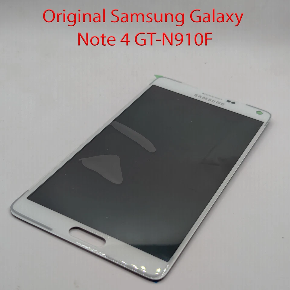 Original Samsung Galaxy Note 4 GT-N910F + Rahmen AMOLED Display Bildschirm Weiß - Bild 1 von 1