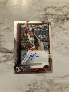 Topps Chrome Zach Brzykcy RC 2025 #RA-ZB Rookie Auto Washington Nationals - Imagen 1 de 2