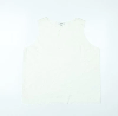 Marks and Spencer Women White Tank Top Size 20 Sleeveless Summer — 第 1/4 张图片