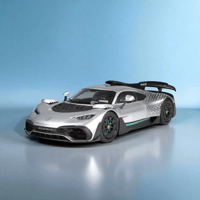 New NZG Mercedes AMG ONE Race Edition 1:18 Model Car Silver 1067/02 KidBX - Immagine 1 di 4