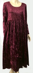 Vintage 90s All That Jazz Crushed Velvet Baby Doll Grunge Dress Rose Clip 10 - Picture 1 of 6