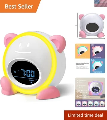 Relógio despertador infantil Little Teddi com luz noturna - incentiva hábitos saudáveis de sono - Imagem 1 de 4