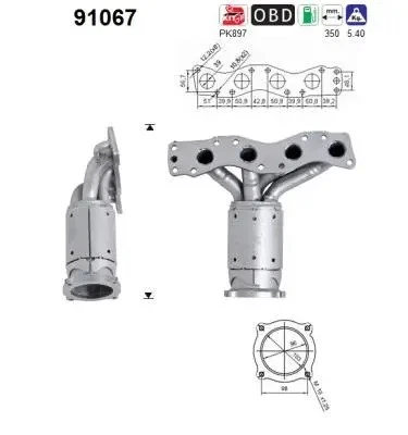 CATALYTIC CONVERTER FITS: SUZUKI SWIFT III 1.5 /1.3 /1.3 4X4 /1.5 4X4 /1.3 LP - Image 1 of 3