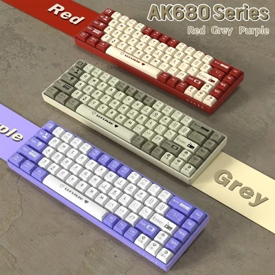 AJAZZ AK680 Mechanical Gaming Keyboard 65% ABS Keycap 68 Keys Wired Hot-Swappabl - Image 1 of 4
