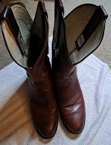 Bota de Vaquero Olathe Western Ranch Hombre Talla 10 1/2 C Cuero Marrón - Imagen 1 de 13