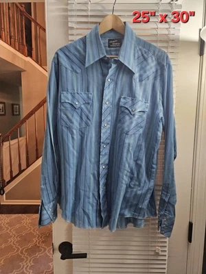 Vintage Champion Westerns Pearl Cowboy Roper Snap Striped Shirt Size L - Image 1 of 4
