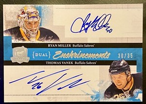 Miller Vanek 2010-11 UD The Cup Dual Enshrinements Jersey # Auto 30/35 Sabres