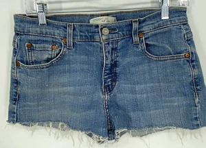 Pantalones Cortos de Jean Levi s 505 Talla 8 Pierna Recta Azul Para Mujer Cortados Deshilachados, 526 - Imagen 1 de 6