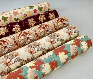 OFERTA PAQUETE DE 5 HOJAS DE TELA DE OTOÑO IMPRESAS EN LONA. ARCOS DE PELO - Imagen 1 de 1